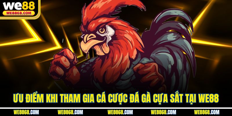 Ưu điểm khi tham gia cá cược đá gà cựa sắt tại WE88